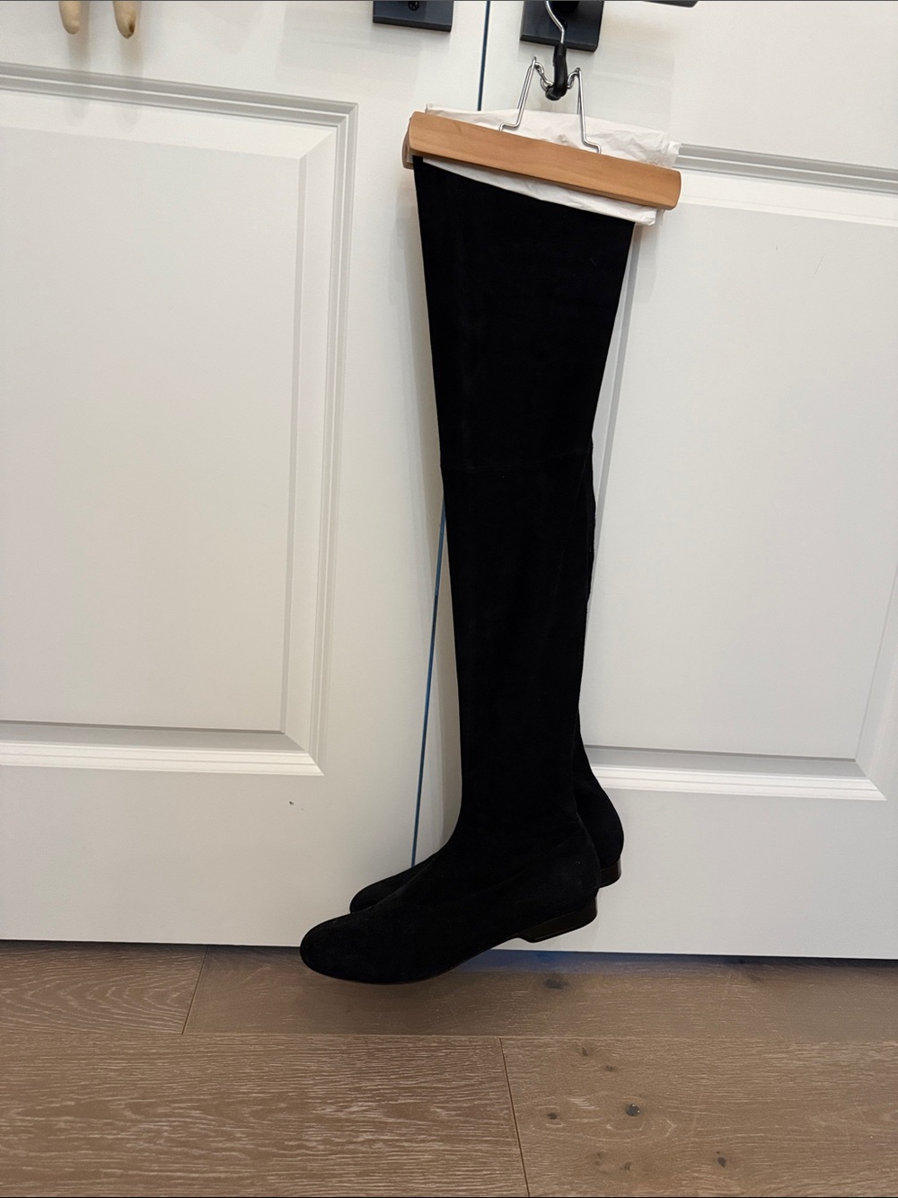 Robert Clergerie Over-the-Knee Black Suede Women's Boots